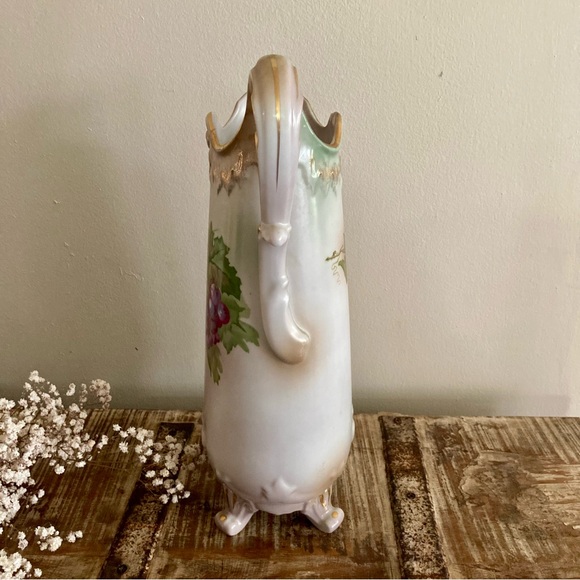 Vintage A&C Bavaria Pitcher with 3 Cups Grape Motif - Picture 7 of 17